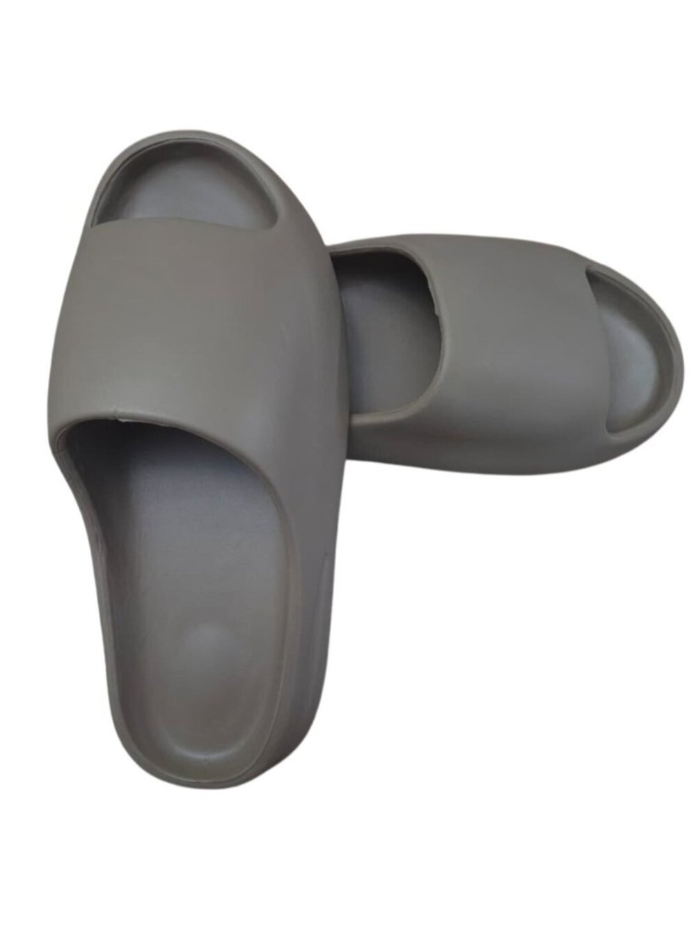 Foam Slides Gray Unisex Open Toe Slip On Sandals Lightweight Comfort Shoes. - Picture 3 of 7